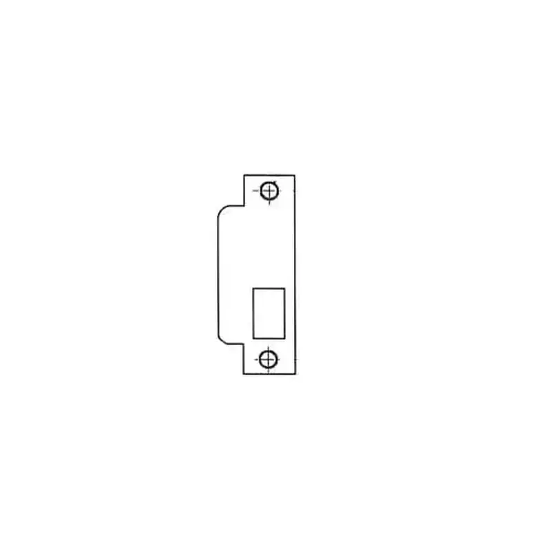 Baldwin 6341260L Left Handed Latch Bolt Curved Lip Function Entrance Mortise Strike with 1-1/2", 2", 2-1/2" Backset Bright Chrome