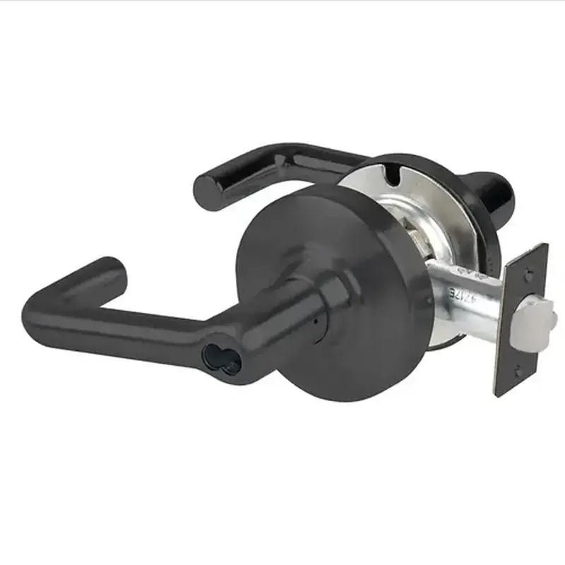 Schlage Commercial ND60BDTLR622 ND Series Vestibule Small Format Less Core Tubular with 13-247 Latch 10-025 Strike Matte Black Finish