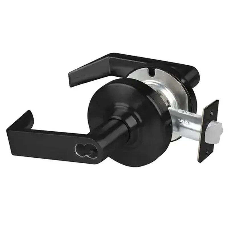 Schlage Commercial ND93JDRHO622 ND Series Vandlgard Vestibule Large Format Less Core Rhodes with 13-247 Latch 10-025 Strike Matte Black Finish