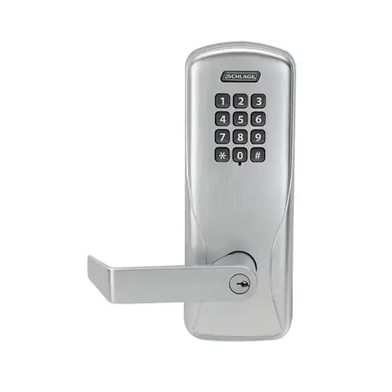 Schlage Electronics CO200CY70KPRHO625PR Electric Cylindrical Lock Bright Chrome