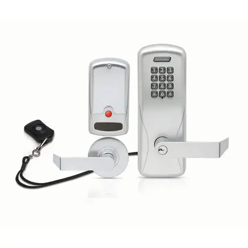 Schlage Electronics CO220CY75KPRHO619PR Electric Cylindrical Lock Satin Nickel Plated Clear Coated