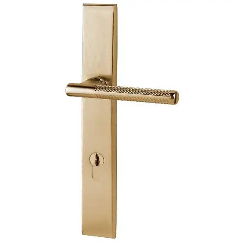 Baldwin MP013033ACT4 Lakeshore Multi Point Trim Keyed Entry with Turn Knob Configuration 4 Vintage Brass Finish