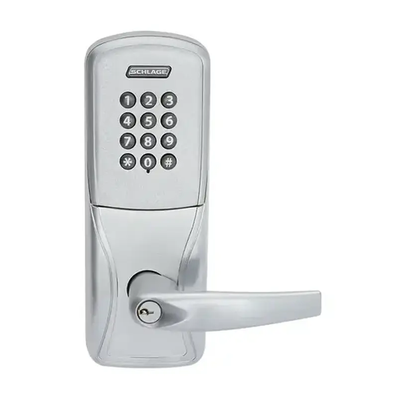 Schlage Electronics AD200CY40KPATH605JR Electric Cylindrical Lock Bright Brass