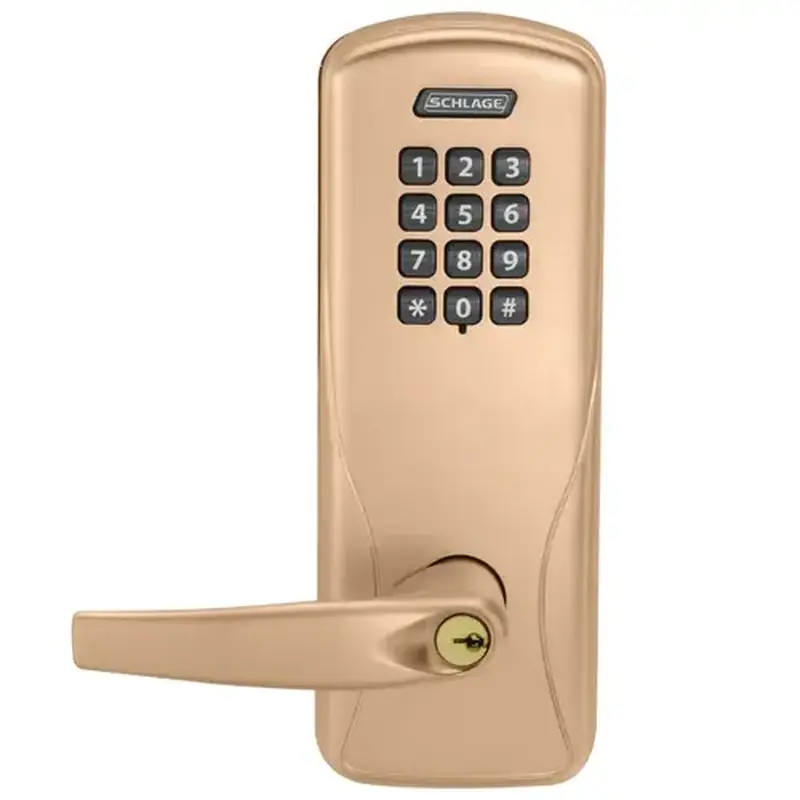 Schlage Electronics CO200CY40KPATH612PR Electric Cylindrical Lock Satin Bronze Clear Coated