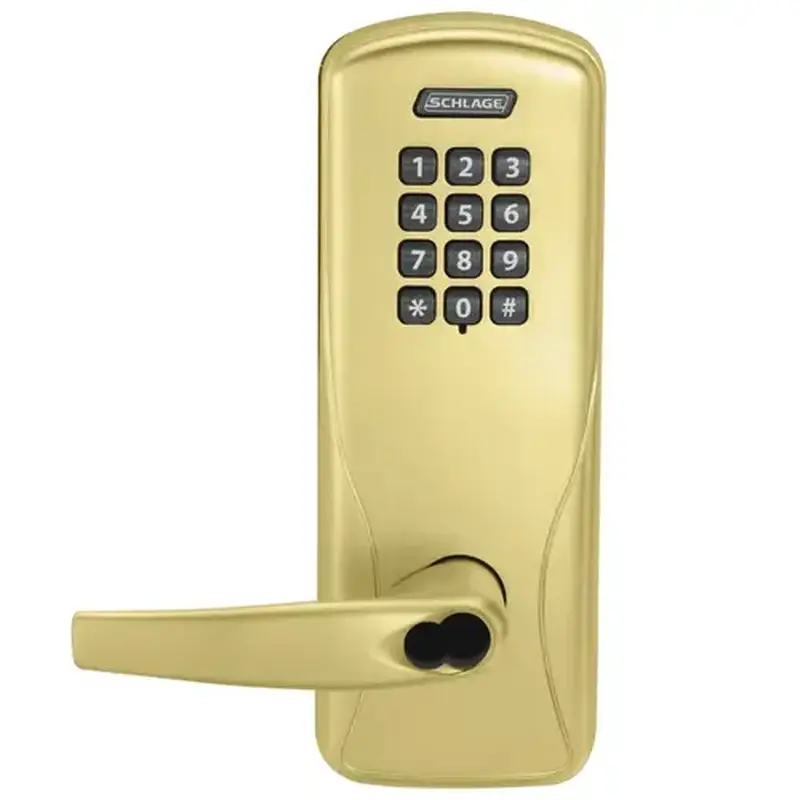 Schlage Electronics CO220MS75KPATH606BR Standalone Classroom Lockdown Solution Satin Brass