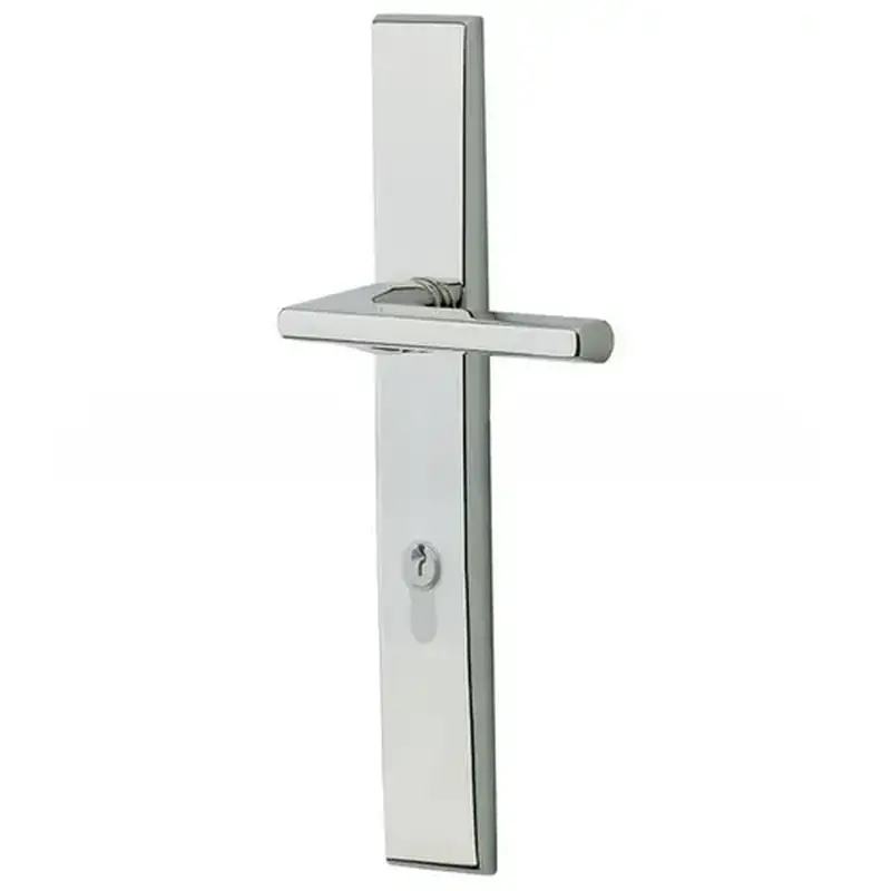 Baldwin MP013260ACT4X Lakeshore Multi Point Trim Keyed Entry with Turn Knob Configuration 4 Minus Lever Bright Chrome Finish