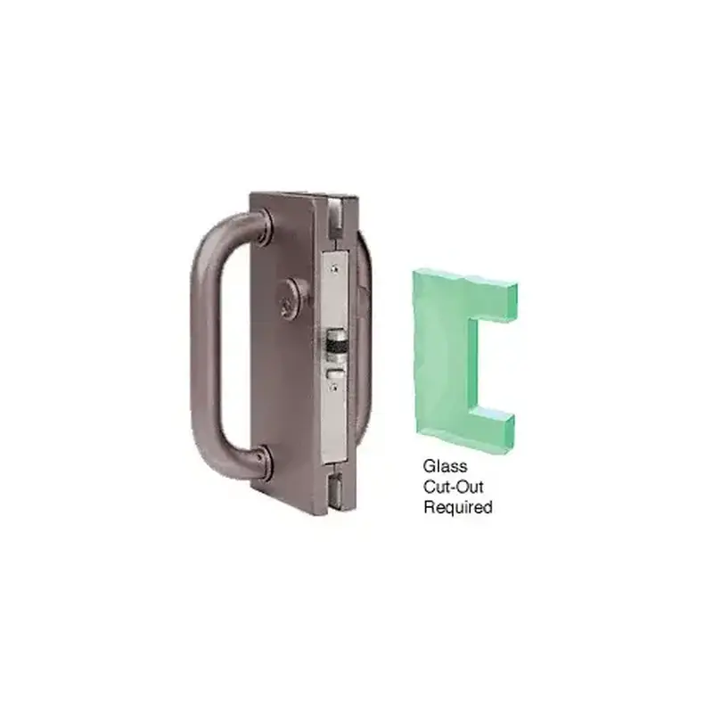 CRL DL410LDU Dark Bronze 4" x 10" LH/RHR Center Lock with Deadlatch