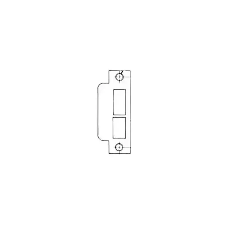 Baldwin 6039033R158 Right Hand 1-5/8" Extended Lip ASA Strike For 2-3/4" Backset Deadbolt Only Vintage Brass Finish