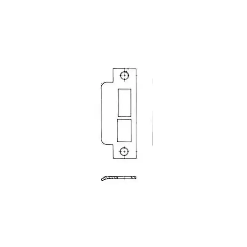 Baldwin 6039060R158 Right Hand 1-5/8" Extended Lip ASA Strike For 2-3/4" Backset Deadbolt Only Satin Brass With Brown Finish