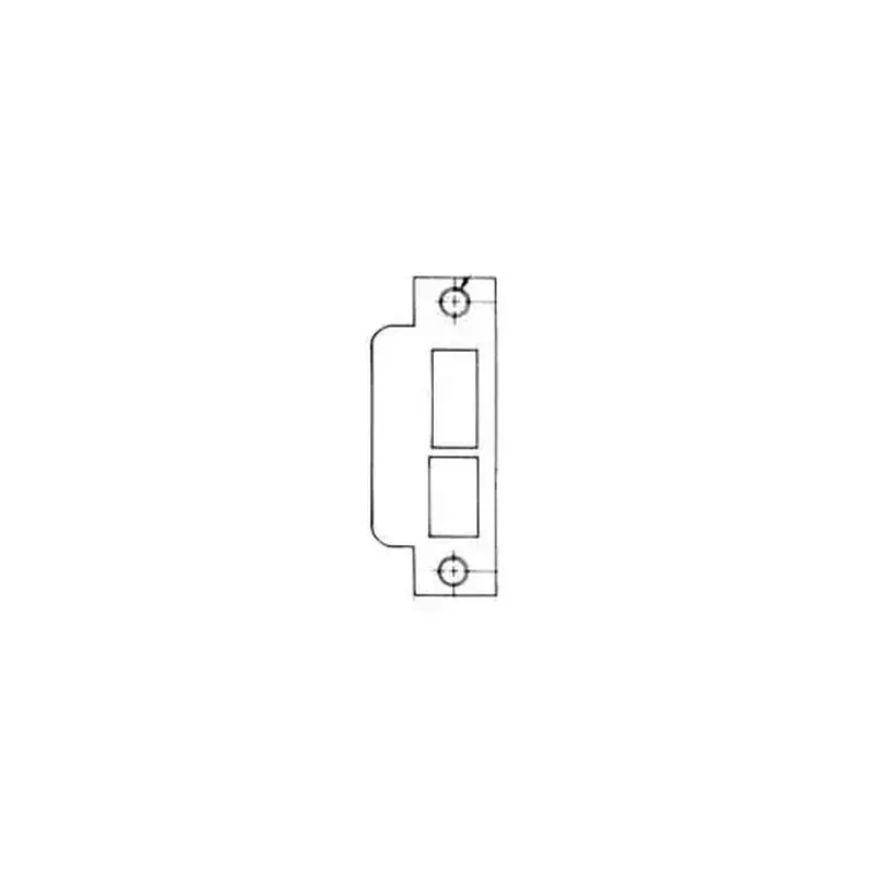 Baldwin 6039190R158 Right Hand 1-5/8" Extended Lip ASA Strike For 2-3/4" Backset Deadbolt Only Satin Black Finish