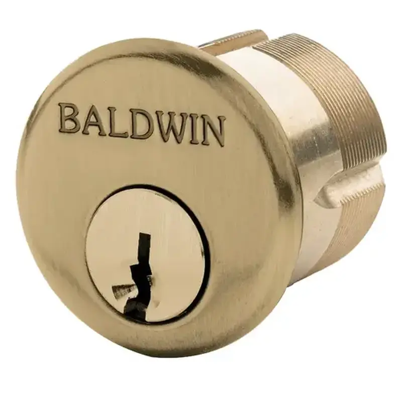 Baldwin 8325033 1-1/2" Mortise Cylinder Vintage Brass Finish