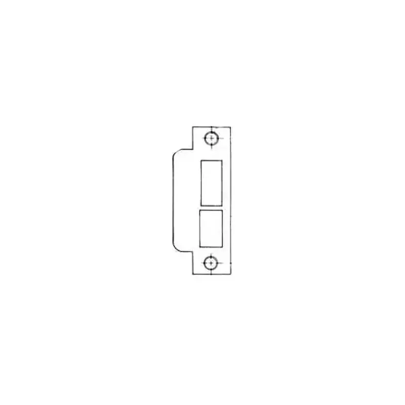 Baldwin 6037190R214 Right Hand 2-1/4" Extended Lip ASA Strike For 2-3/4" Backset Latch, Deadbolt, Auxiliary Latch Satin Black Finish