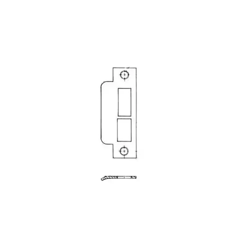 Baldwin 6039056R158 Right Hand 1-5/8" Extended Lip ASA Strike For 2-3/4" Backset Deadbolt Only Lifetime Satin Nickel Finish