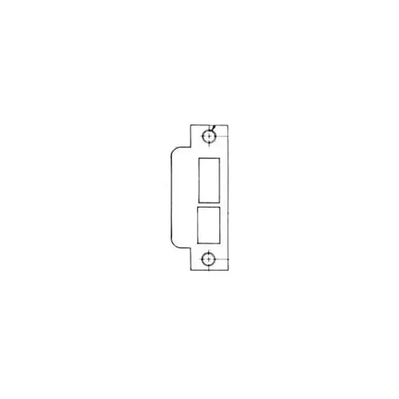 Baldwin 6039260R158 Right Hand 1-5/8" Extended Lip ASA Strike For 2-3/4" Backset Deadbolt Only Bright Chrome Finish