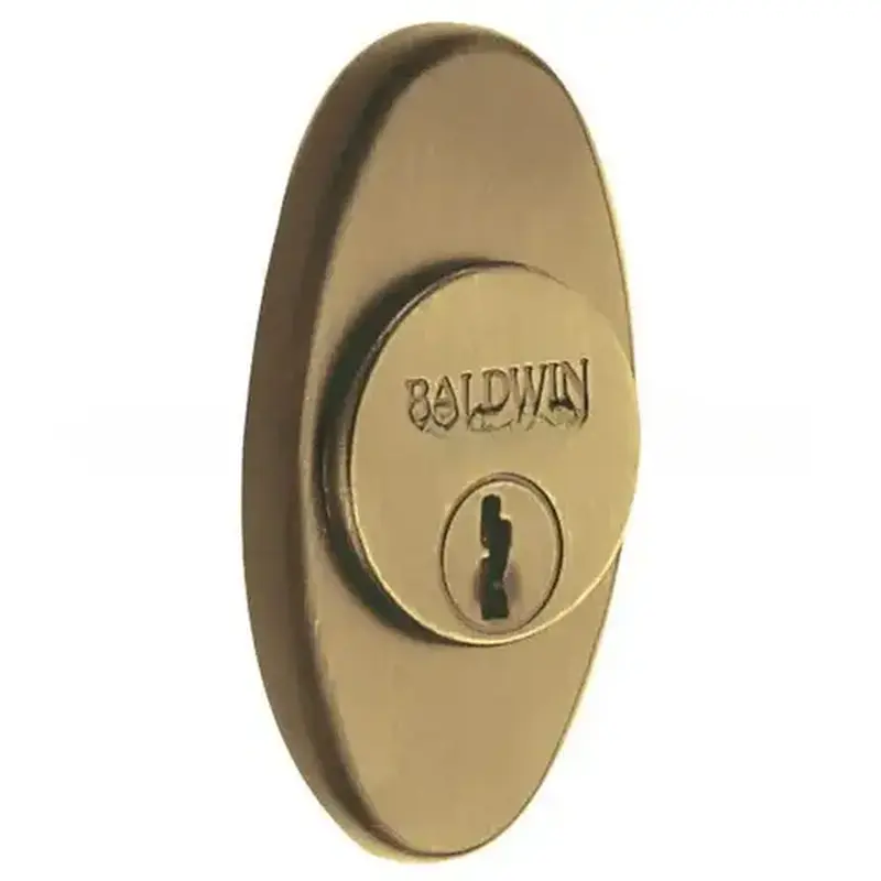 Baldwin 6754060 Oval Cylinder Collar Satin Brass with Brown Finish