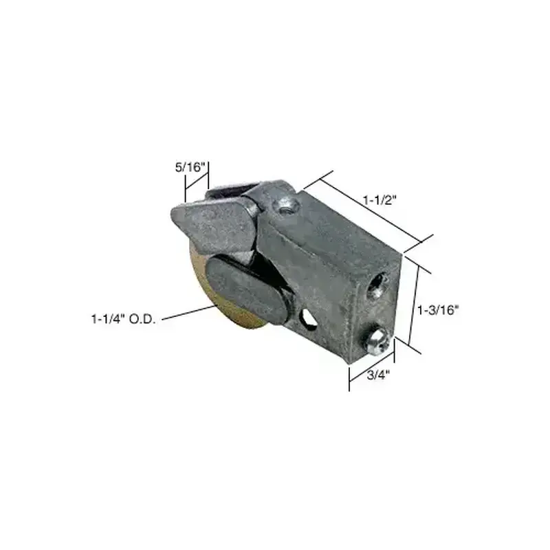 CRL D1532 1-1/4" Steel Sliding Glass Door Roller with 3/4" Wide Housing for Fleetwood & Fullview Doors