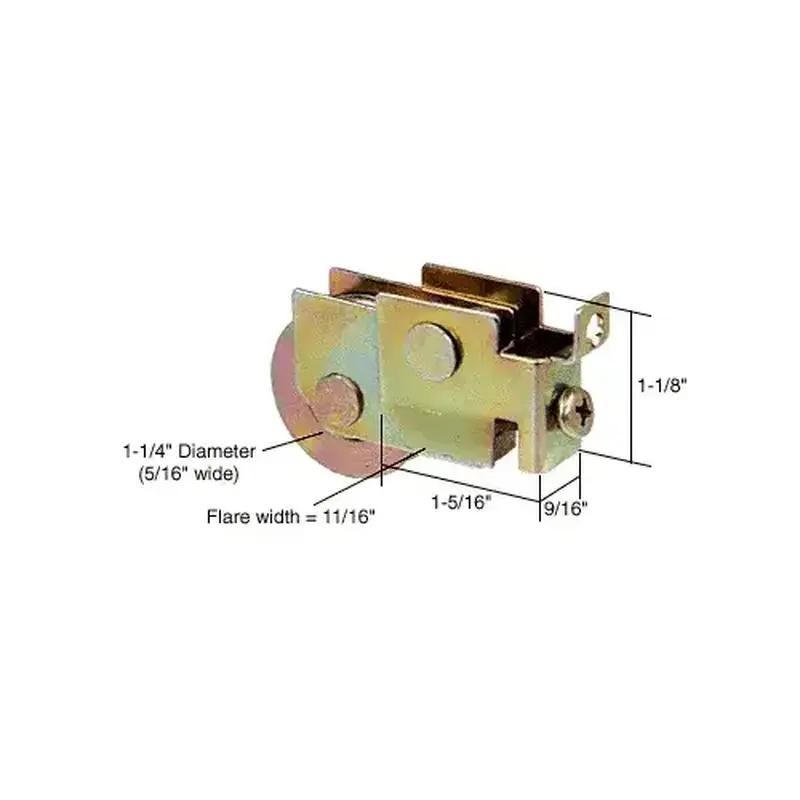 CRL D1686 1-1/4" Steel Sliding Glass Door Roller with 9/16" Wide Housing for Superlite Doors