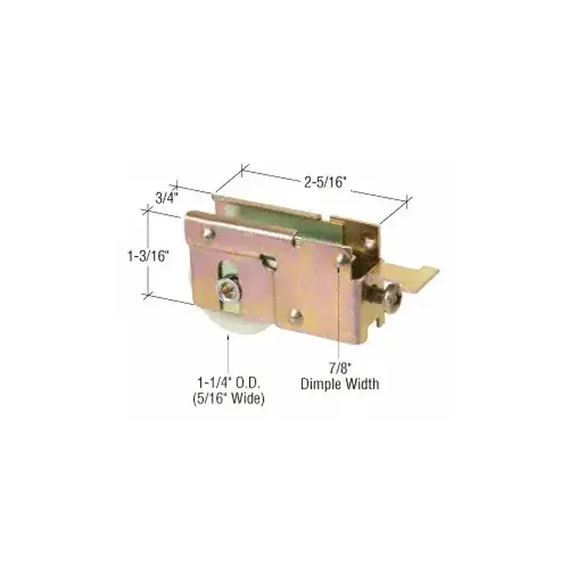 CRL D1728 1-1/4" Nylon Sliding Glass Door Roller with 23/32" Wide Housing