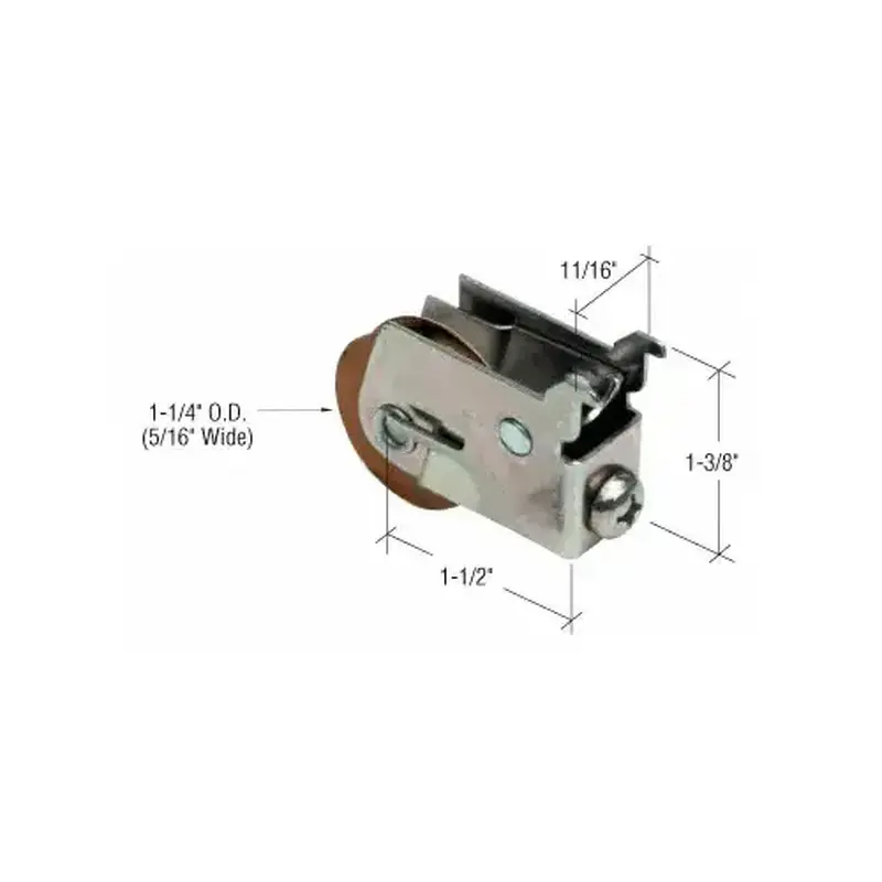 CRL D1752 1-1/4" Steel Sliding Glass Door Roller with 11/16" Wide Housing for Premier Doors