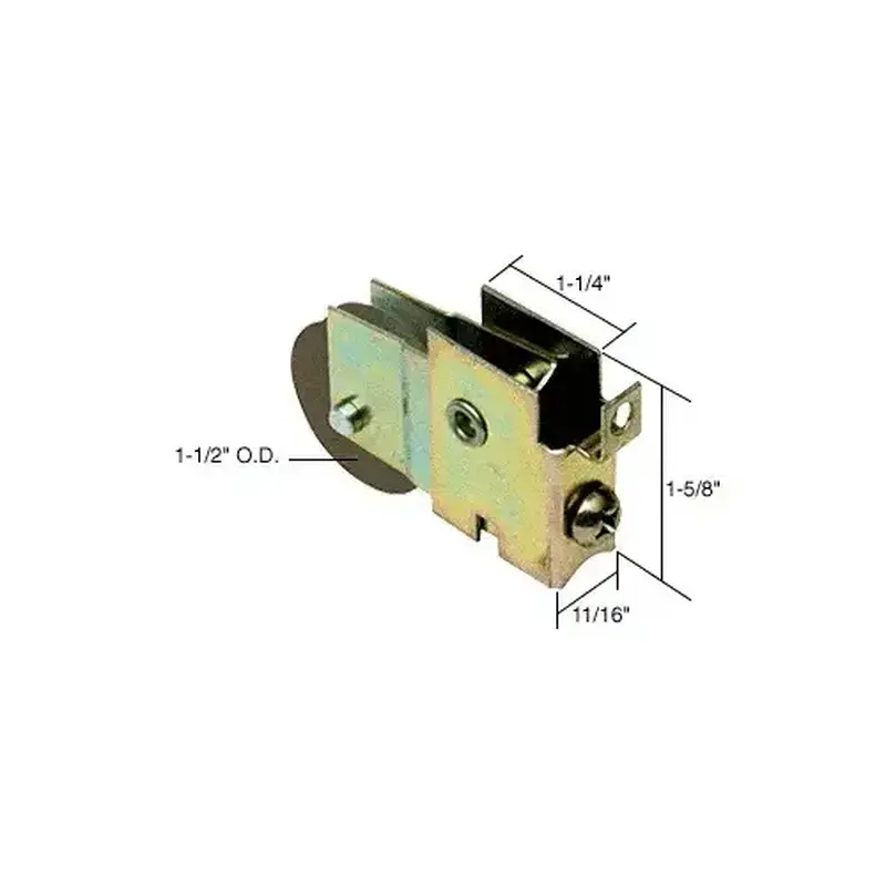 CRL D1772 1-1/2" Steel Sliding Glass Door Roller with 11/16" Wide Housing for Starlike & Doormaster Doors