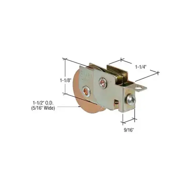CRL D1841 1-1/2" Steel Sliding Glass Door Roller with 9/16" Wide Housing