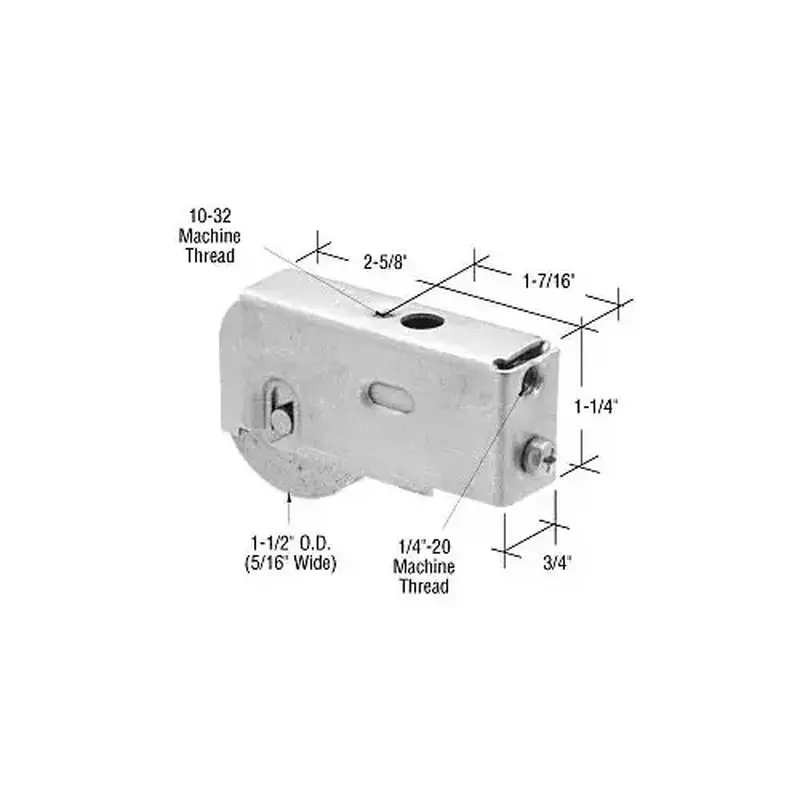 CRL D1903 1-1/2" Stainless Steel Sliding Glass Door Roller with 3/4" Wide Housing for Daryl and Patio Magic Doors