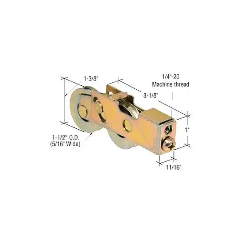 CRL D1988 1-1/2" Tandem Steel Sliding Glass Door Roller with 11/16" Wide Housing