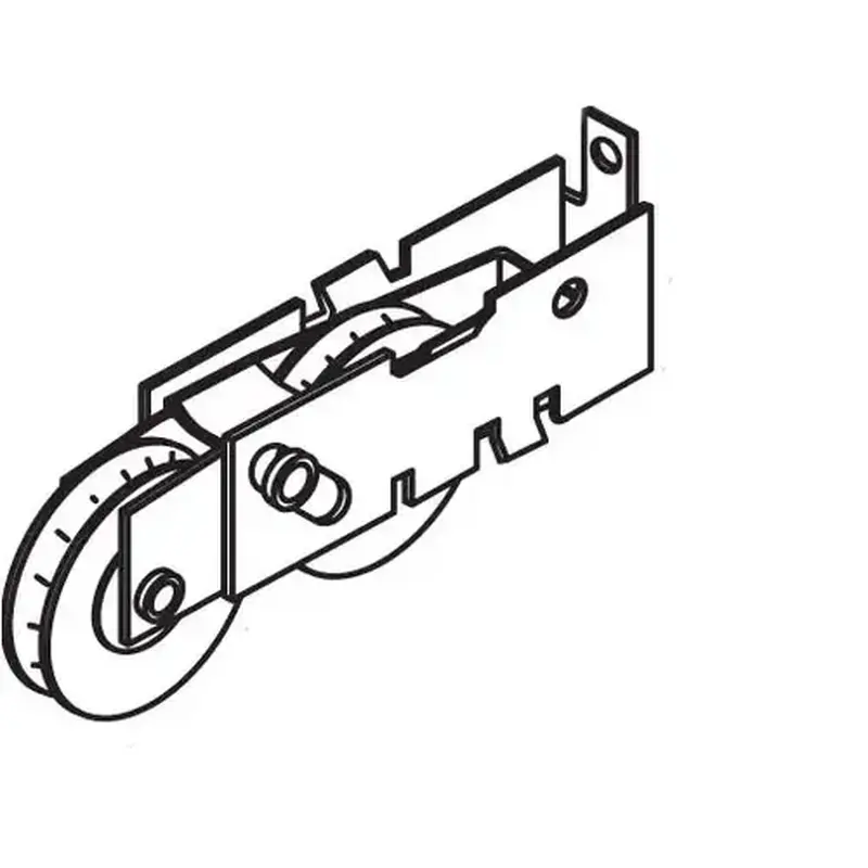 Brixwell 9-234 Patio Door Tandem Roller Assy 1-1/2in Steel Wheels