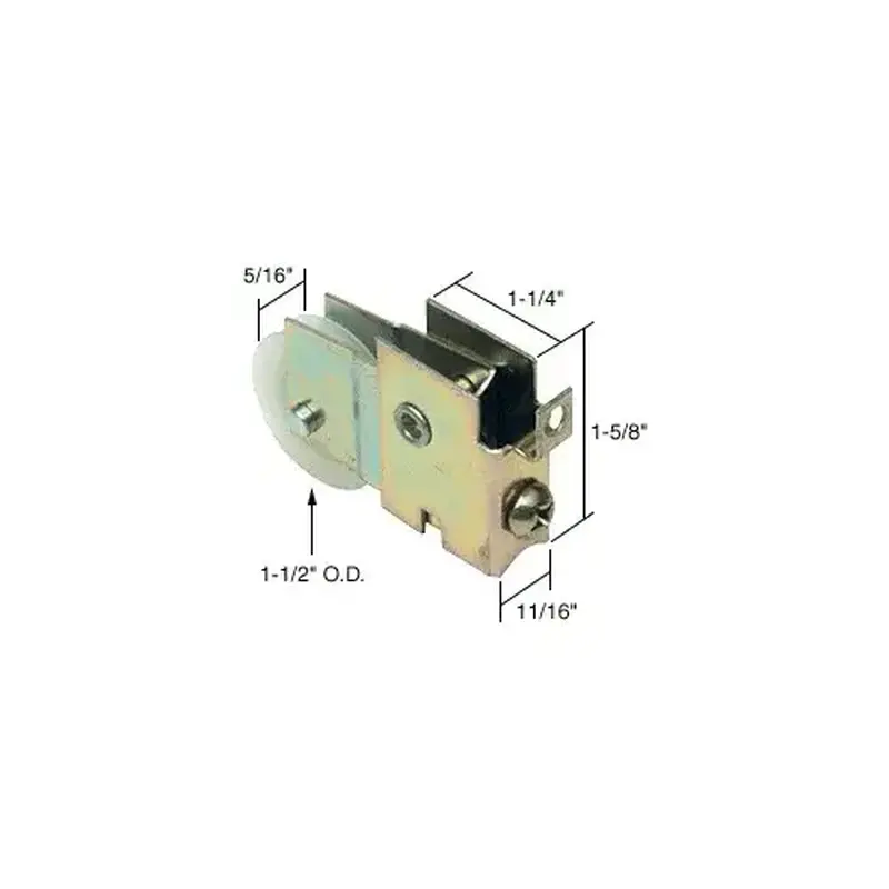CRL D1511 1-1/2" Nylon Sliding Glass Door Roller with 11/16" Wide Housing for Starlite & Doormaster Doors