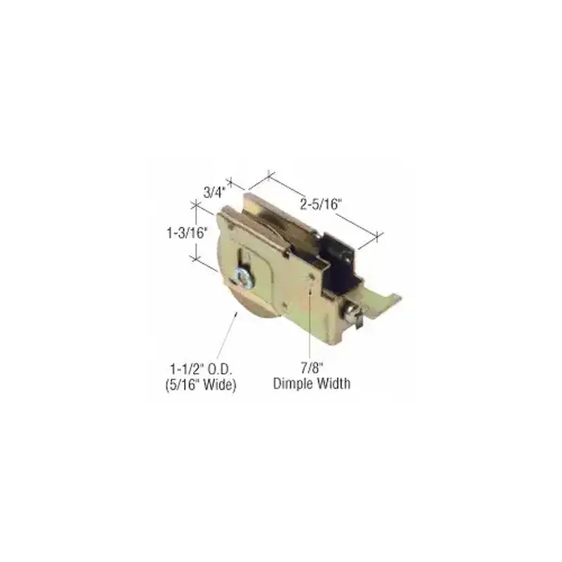 CRL D1525 1-1/2" Steel Sliding Glass Door Roller with 23/32" Wide Housing for Marshall Doors