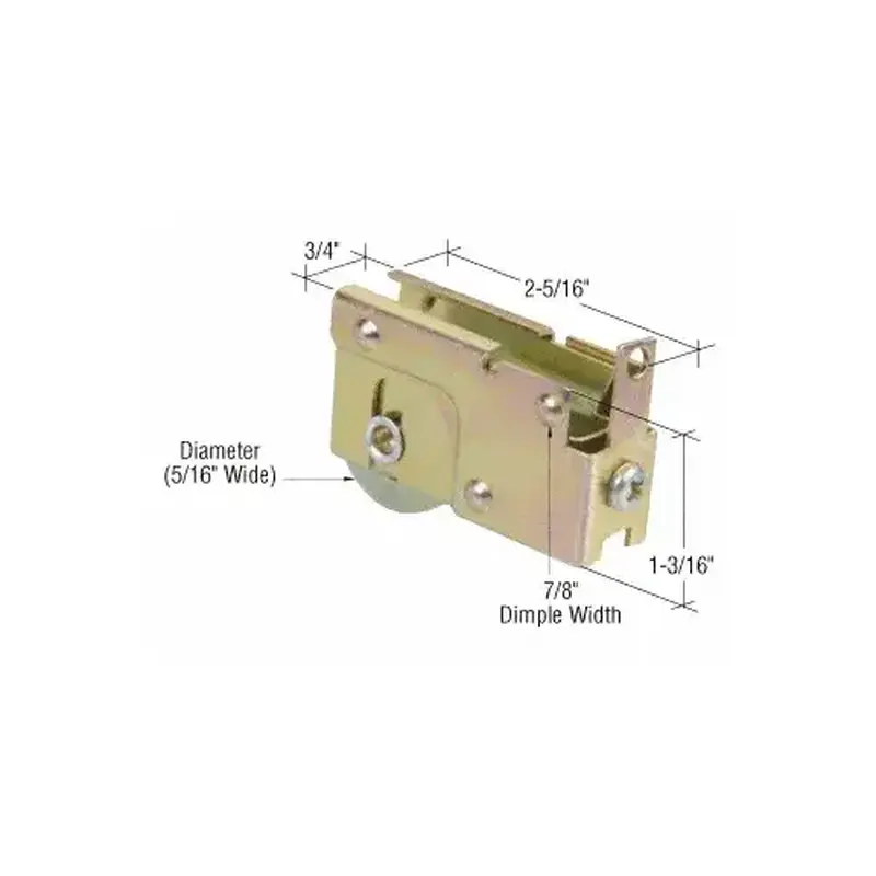 CRL D1528 1-1/8" Steel Sliding Glass Door Roller with 23/32" Wide Housing