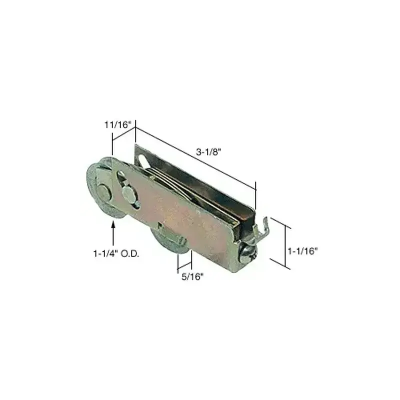 CRL D1552 1-1/4" Tandem Steel Sliding Glass Door Rollers with 11/16" Wide Housing for Pacific Doors