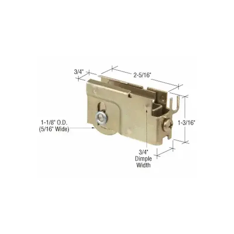 CRL D1779 1-1/8" Steel Sliding Glass Door Roller with 23/32" Wide Housing for Merzon Aluminum Products