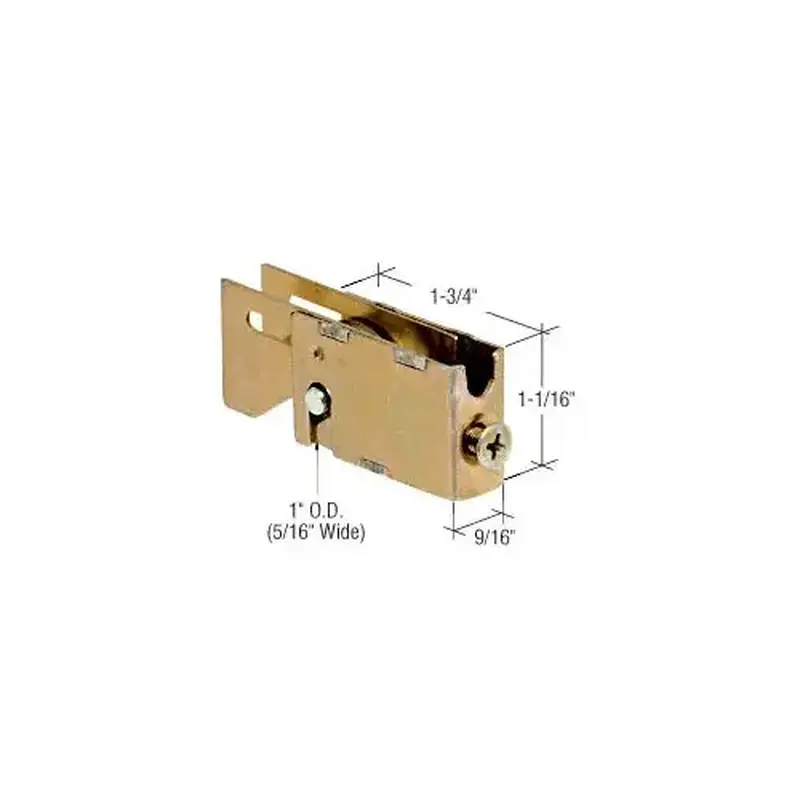 CRL D1829 1" Steel Ball Bearing Sliding Glass Door Roller with 9/16" Wide Housing