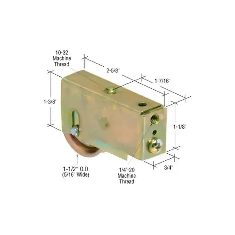 CRL D1831 1-1/2" Steel Ball Bearing Sliding Glass Door Roller with 3/4" Wide Housing