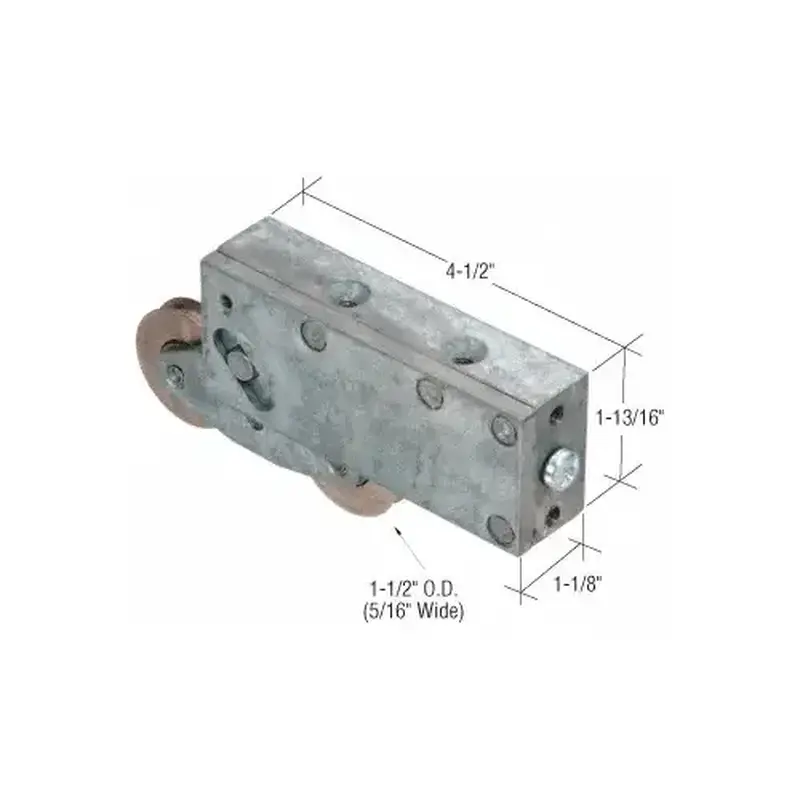 CRL D1884 Sliding Glass Door Roller with Tandem Stainless Steel Rollers and 1-1/8" Wide Housing