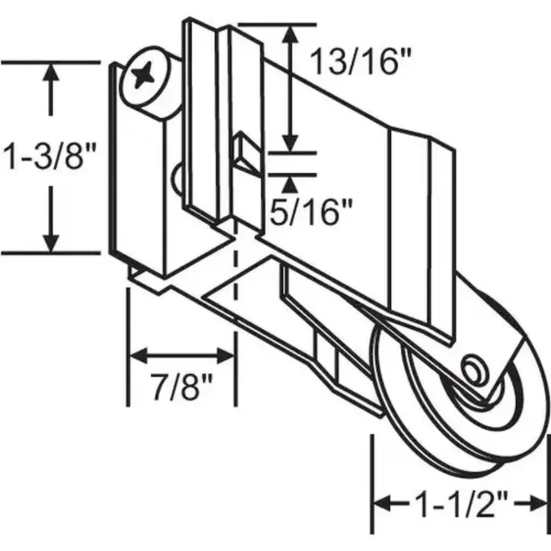 Brixwell 9-257spB-1 Patio Door Roller Assembly precision Bearing 1-1/2 Steel pdr 8 Spb