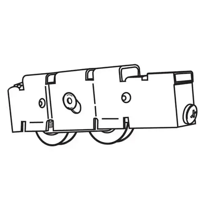 Brixwell 9-449 Patio Door Roller Assembly 1-1/4 Nylon Ball Bearing Wheel