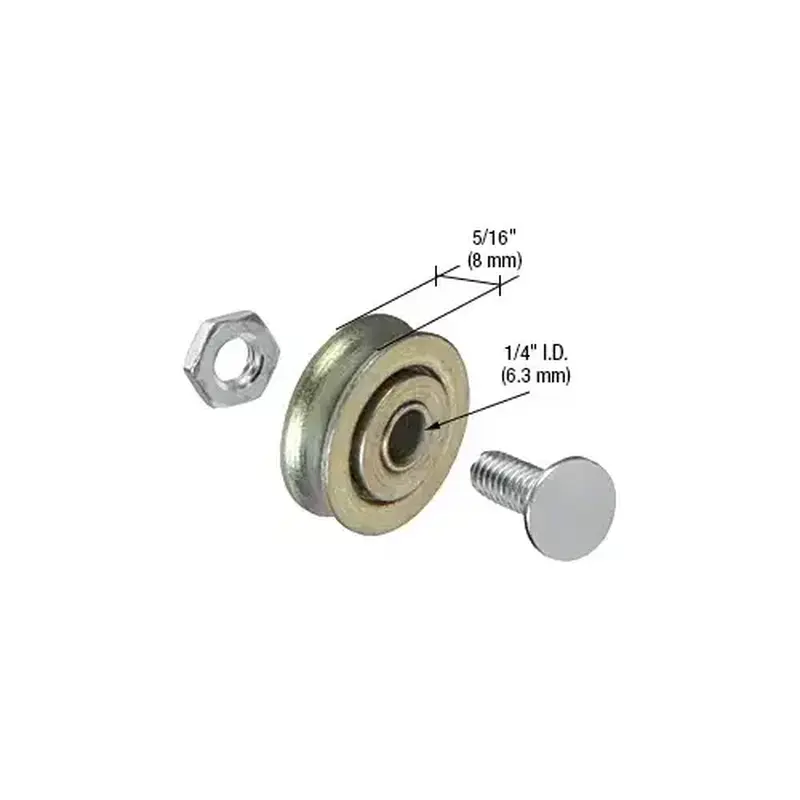 Prime-Line D1500 1" Diameter Steel Ball Bearing Replacement Roller 5/16" Wide - pack of 2