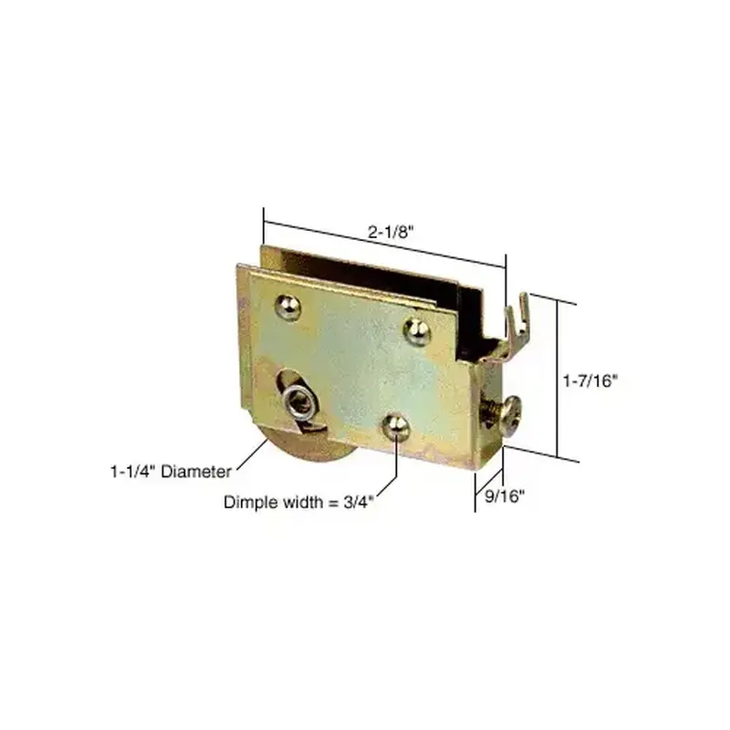 Prime-Line D1756 1-1/4" Steel Sliding Glass Door Roller with 9/16" Wide Housing for Window Master Doors