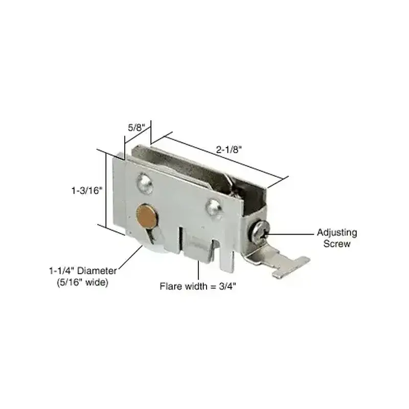 Prime-Line D1777 1-1/4" Nylon Sliding Glass Door Roller with 5/8" Wide Housing for International Doors