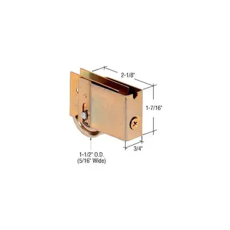 Prime-Line D1824 1-1/2" Steel Sliding Glass Door Roller with 3/4" Wide x 1-7/16" High Housing