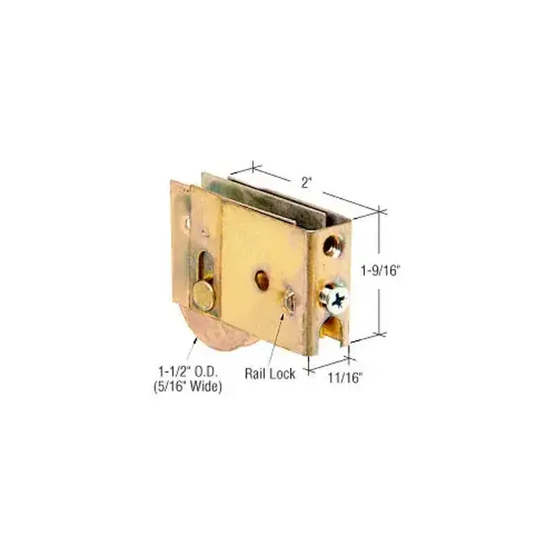 Prime-Line D1830 1-1/2" Steel Ball Bearing Sliding Glass Door Roller With 11/16" Wide x 1-9/16" High Housing