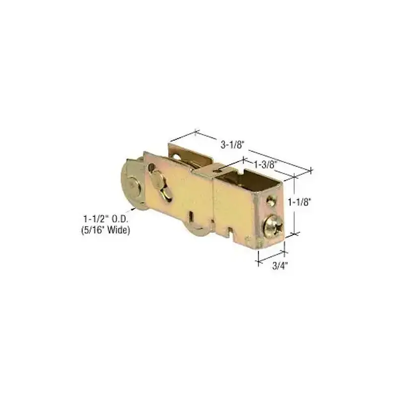 Prime-Line D1984 1-1/2" Tandem Steel Ball Bearing Sliding Glass Door Roller with 3/4" Wide Housing