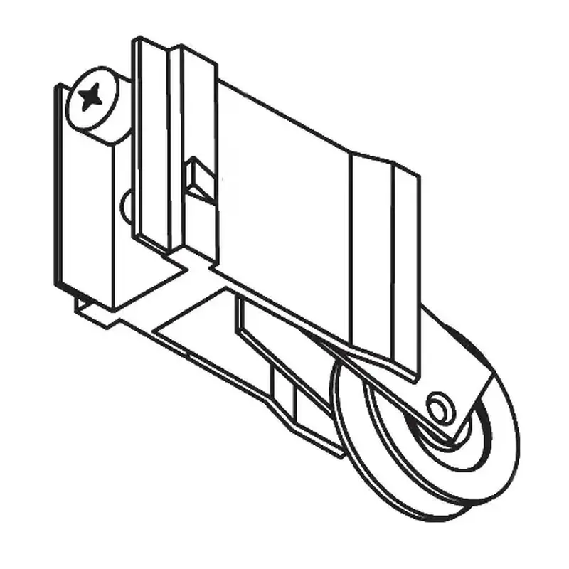 Brixwell 9-247n Patio Door Roller Assembly 1-1/2 Nylon Wheel pdr 1 N