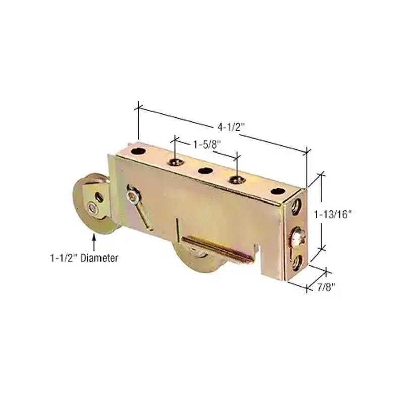 Prime-Line D1549 1-1/2" Tandem Steel Sliding Glass Door Rollers with 7/8" Wide Housing for Armour Vue, Disco and Atlas Doors