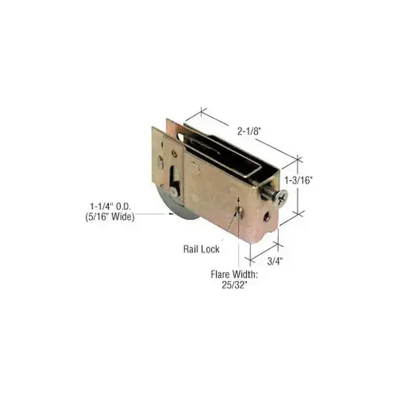 Prime-Line D1708 1-1/4" Steel Sliding Glass Door Roller with 3/4" Wide Housing for Harcar and BeeCee Doors