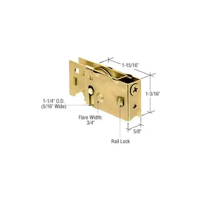 Prime-Line D1820 1-1/4" Steel Sliding Glass Door Roller with 5/8" Wide Housing 3/16" Inside Diameter End Hole