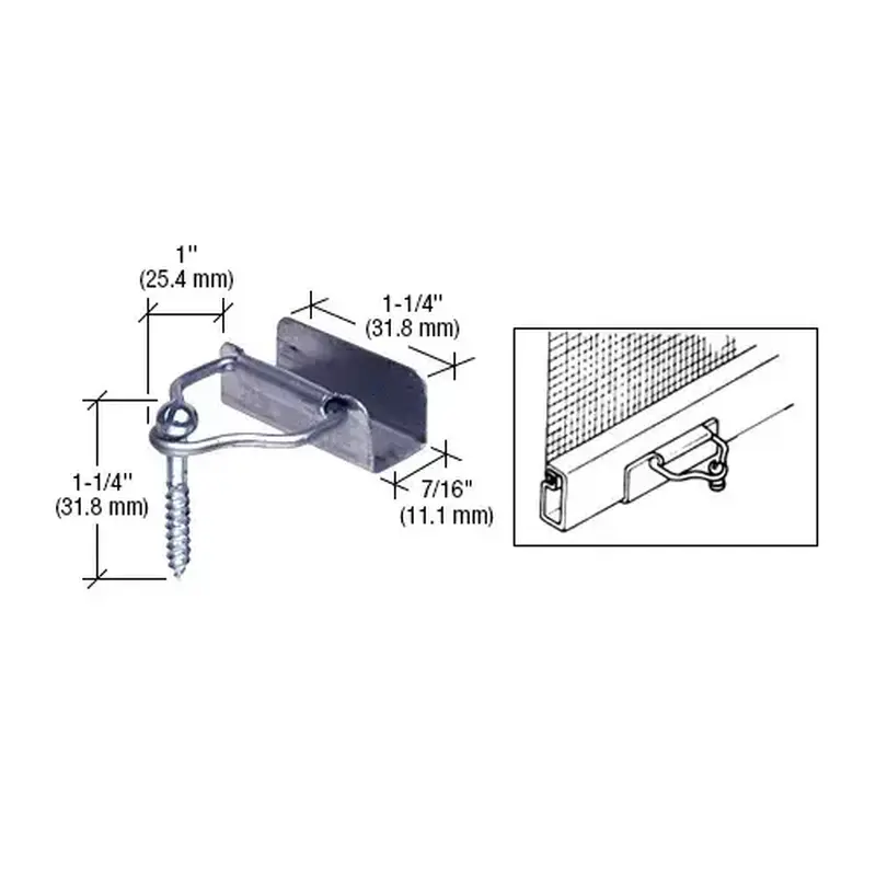 CRL WSC202M Mill Slip-On Bail Latches and Screws - Bulk