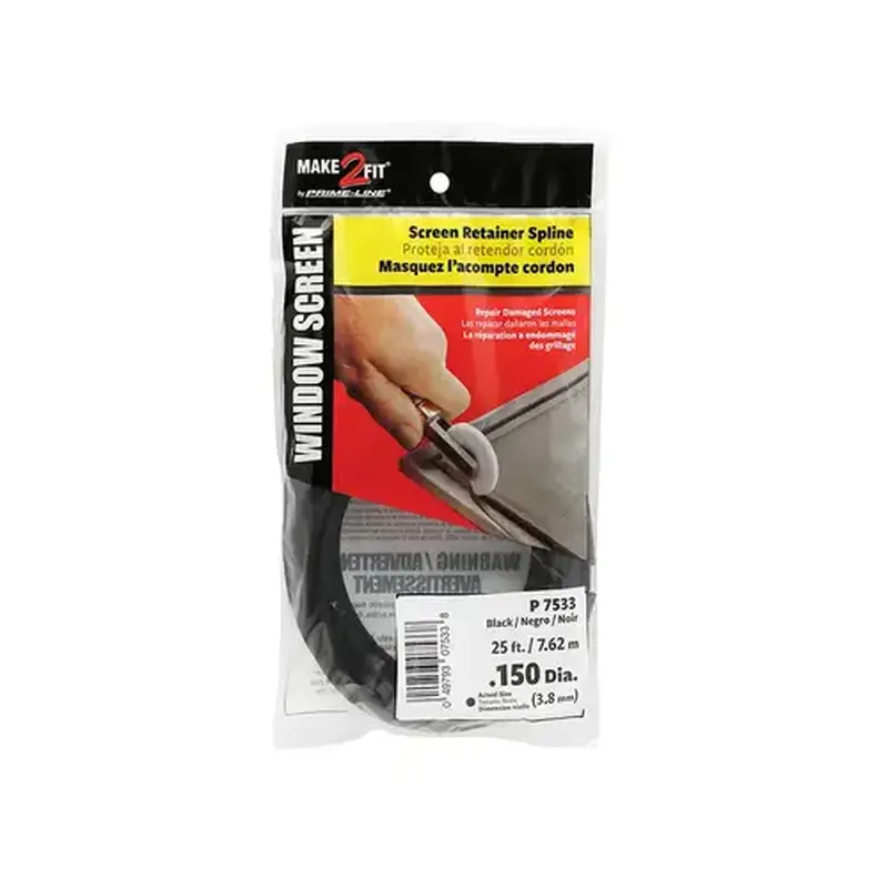 FHC P7533 Screen Retainer Spline - 0.150" - 25 Foot - Black (Single Pack)
